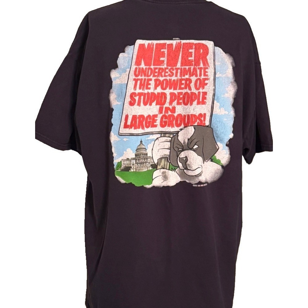 Big Dogs Men's XL Extra Large‎ T-Shirt Featuring US Capitol Funny Political Tee - Picture 3 of 5